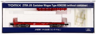 TOMIX N Gauge Koki200 No Container 2759 Railway Model Freight Car