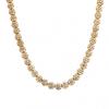 Gold Zircon Chain Necklace - Cool Tennis With Floral Design Hip Hop Style Men Women