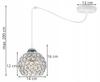 CHROME SPIDER HANGING LAMP, CRYSTAL CEILING