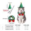 Mit Sternschleife Katze Hund Weihnachtsschal Set Hautfreundlich Haustier Weihnachten Kranz Halsband Feiertagsparty