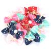 20Pcs Dog Hair Bowknot with Elastic Band Pet Puppy Teddy Grooming Hair Accessories Random Color