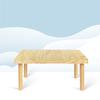 Plateforme Rectangulaire en Bois avec Piliers Support en Bois Aire de Jeux pour Oiseau de Compagnie