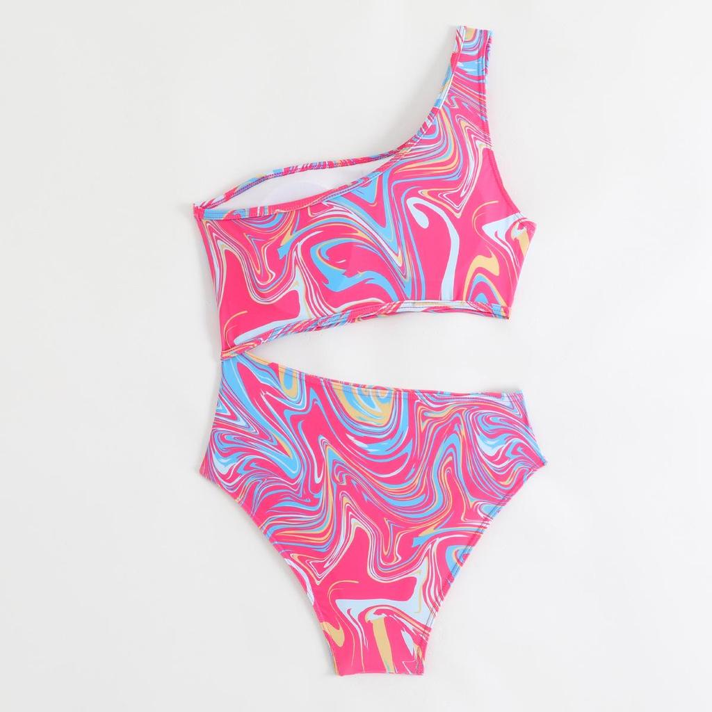 European and American Print Push-Up Bikini - Slimming, Sexy One-Piece Swimsuit for Women