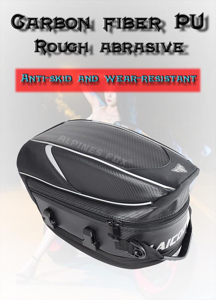 Motorcycle Tail Bag: Multifunctional Rear Seat Gear with Large Capacity for Helmets