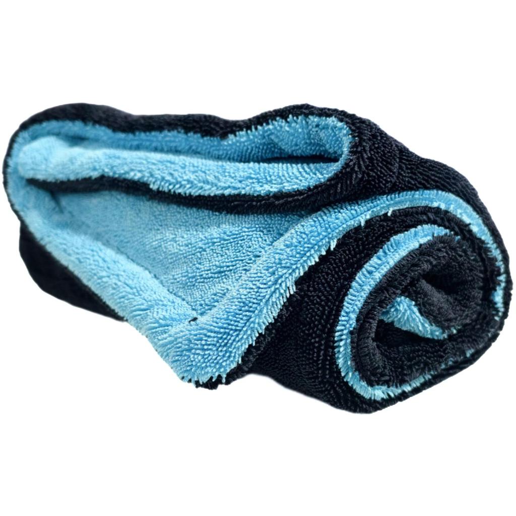Korean Black Double-Sided Absorbent Car Wash Towel with Little Braids