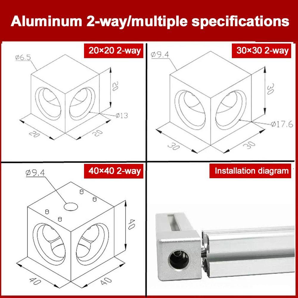 1Pcs 2020 3030 4040 4545 Aluminum Cube Corner Connector Aluminum Cube Design Aluminum Profile Fastener Profile Joint