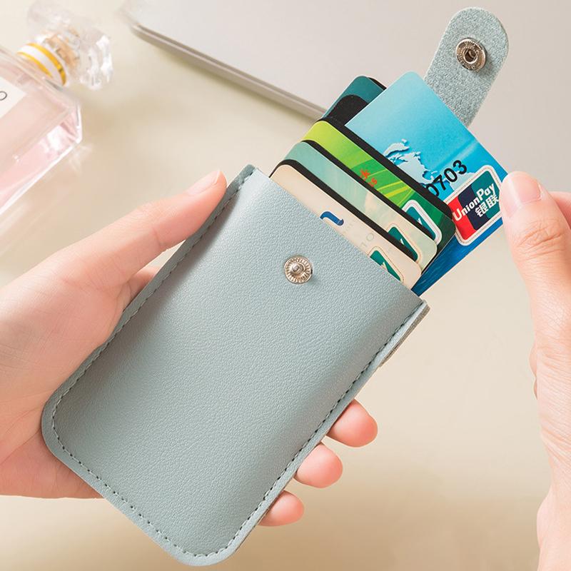 Muži Ženy Taška na karty Pu Kožená Peněženka Držák na karty Přenosné Tašky pro ukládání bankovních karet Peněženka s více kartami