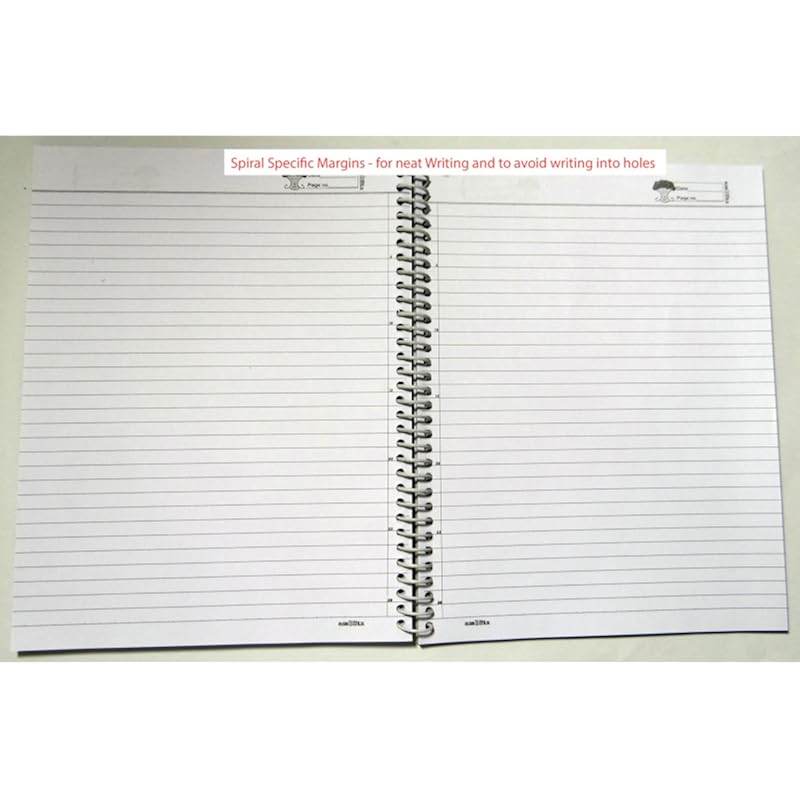 Amblitz Mega 1000 Pages Spiral Notebook | 22 * 28.5 Cm. |Single Line Ruled | 70 Gsm |