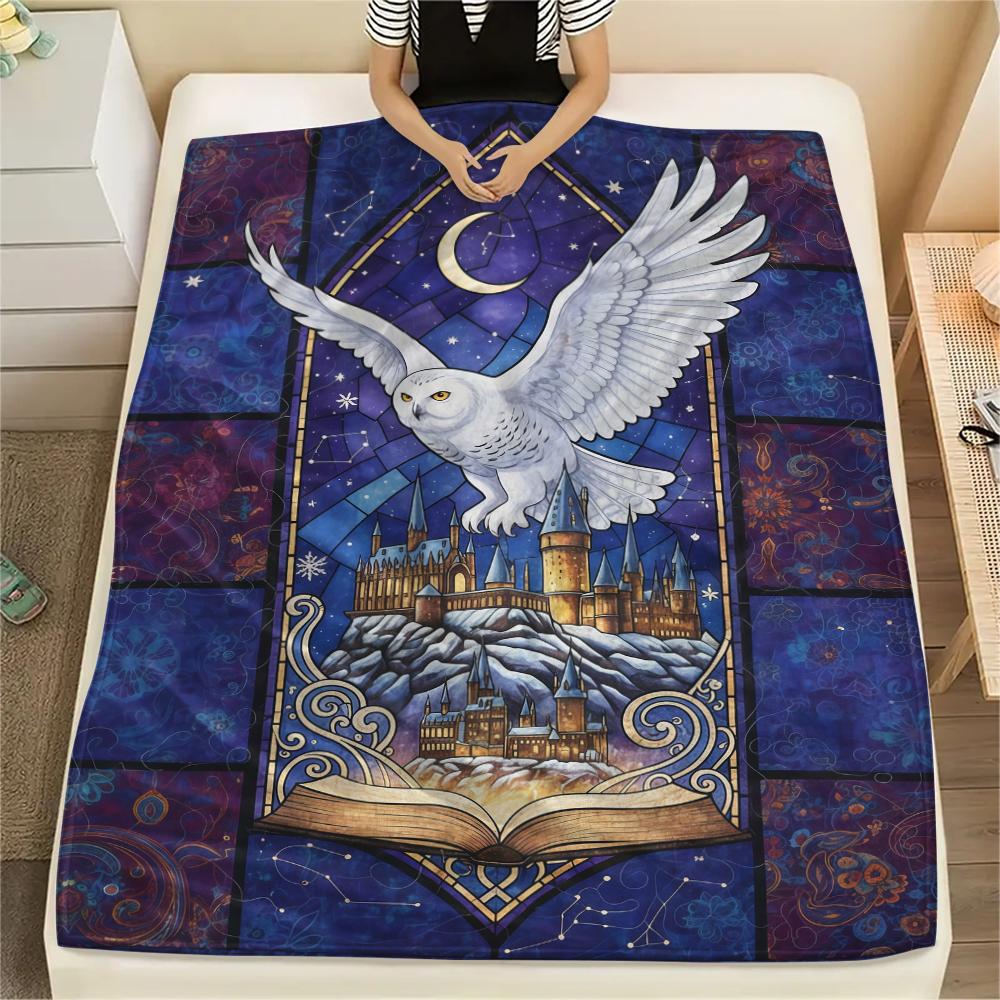 1Pc Cartoon Print Flannel Blanket, High Quality Comfortable for All Seasons, Home Decor, Warmth and Comfort, Perfect for Christmas Birthday Gift