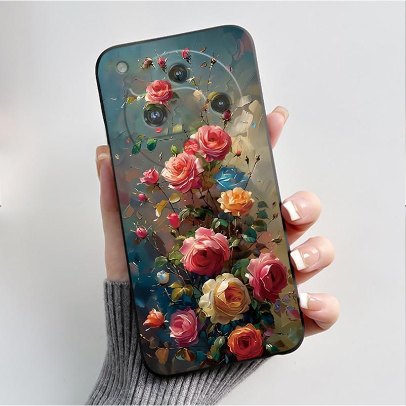 For Nubia Focus 2 5G Z2462N Case Luxury Fashion Butterfly Flowers Soft TPU Silicone Black Cover for ZTE Nubia Focus2 Phone Case