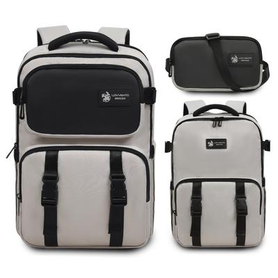[lovvento] Women's 2-Piece Backpack Set with Pouch, 3-Way Shoulder BagCrossbody Bag, Fits 16-inch and 15.6-inch Laptops, Dual-Layer Design, Large