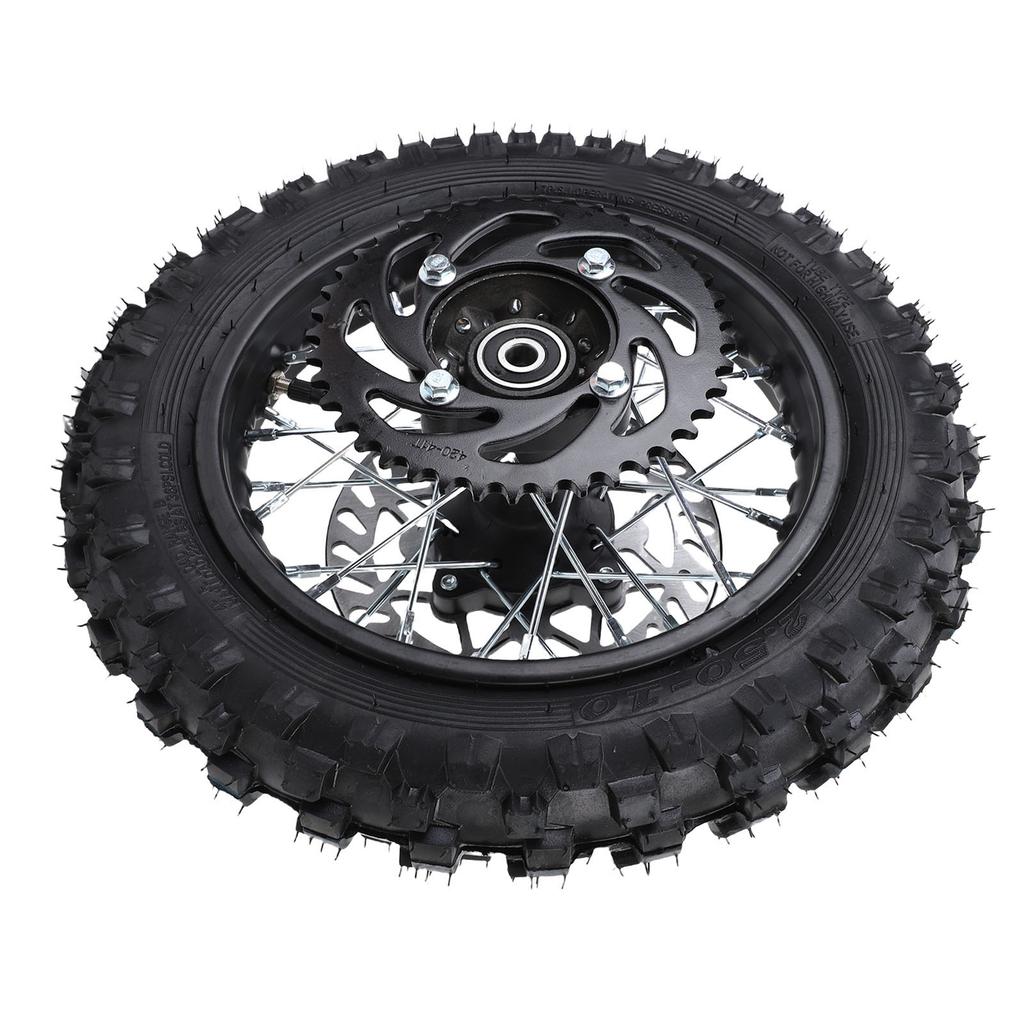 10 Zoll Hinterradmontage 2.5 10 Reifen 12mm Achse 190mm Bremsscheibe 420 41Z Kettenrad Felge für 50ml 110ml Dirt Pit