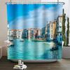 Natural Scenery Shower Curtains Seaside Mountain Landscape Bathroom Waterproof Polyester Bath Curtain Home Decoration With Hooks