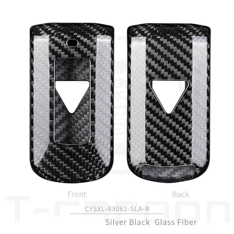 Real Carbon Fiber Car Remote Key Case Key Cover For Mitsubishi Outlander Lancer 10 Pajero Sport EX ASX Colt Grandis L200