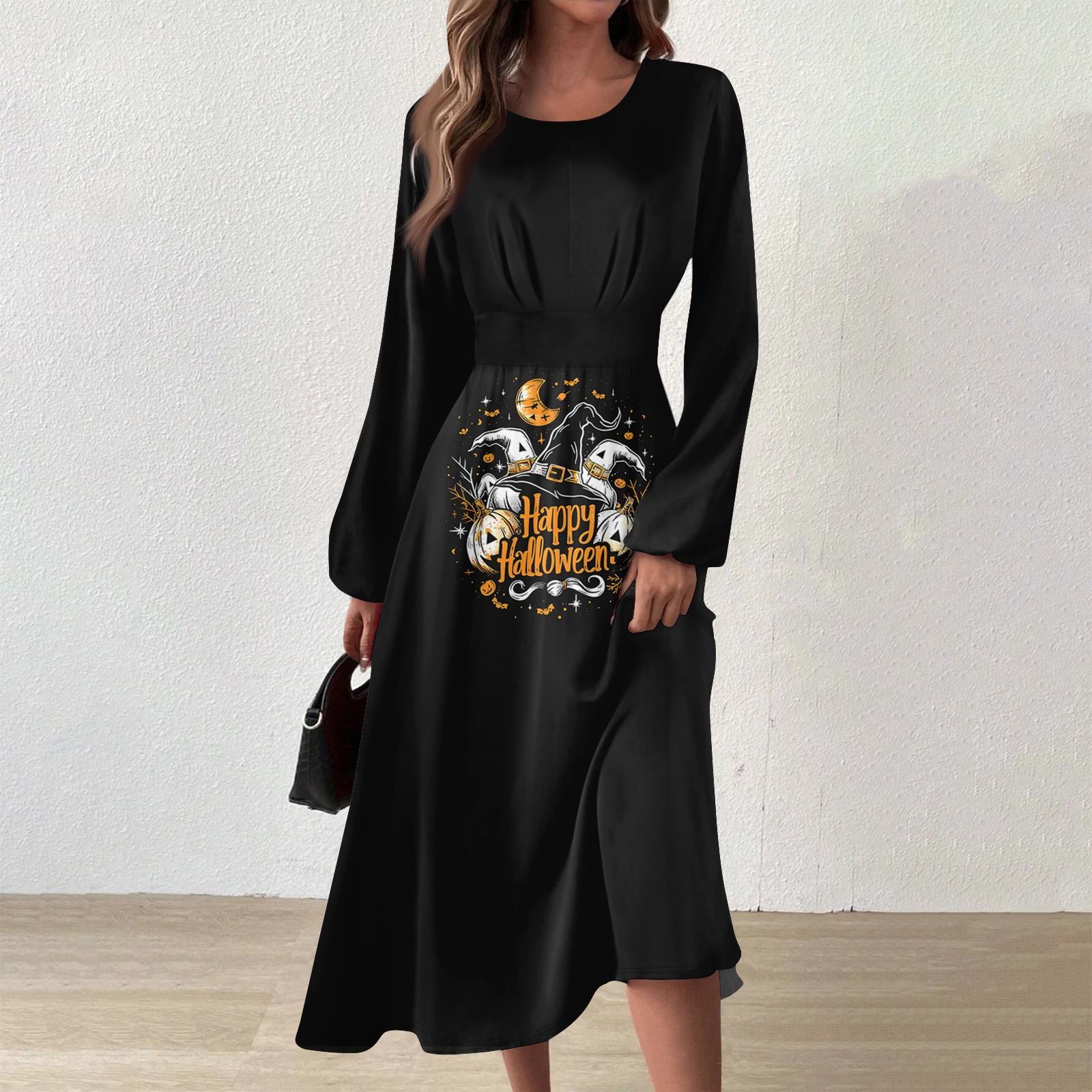 

Женское осенне-зимнее повседневное модное платье с круглым вырезом и длинным рукавом с принтом M бежевый