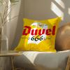 Protective D-Duvel Beer Cushion Cover Soft Short Plush Pillow Cover Smooth Cozy Texture Aesthetic Cushion Case Home Decor
