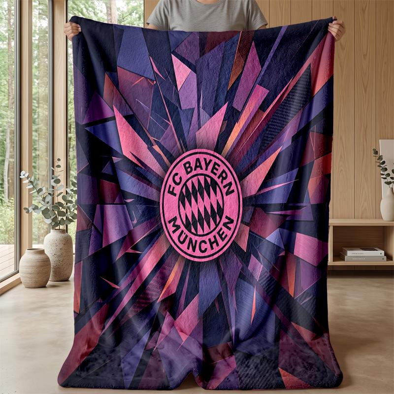 Bayern Munich Theme Blanket Soft Flannel Blanket Plush Throw Blanket Cozy Sofa Bed Blanket for Home Decor