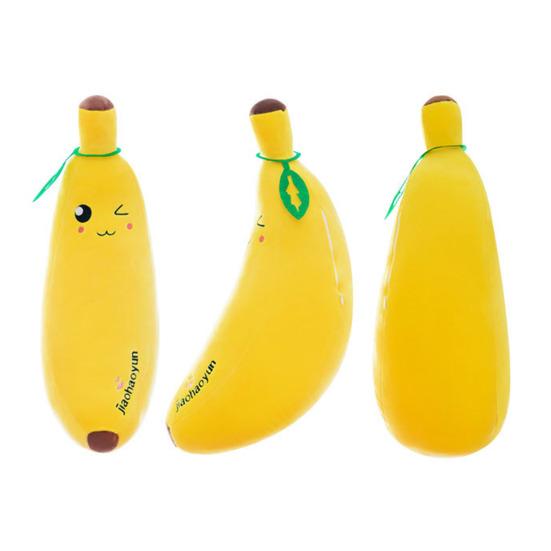 Cojín de Peluche de Plátano Suave Juguete de Fruta Relleno para Niños 35/50cm Largo Abrazable Cojín para Siesta para Sofá Cama Oficina Regalo Divertido para Eventos de Empresa y Amantes del Plátano