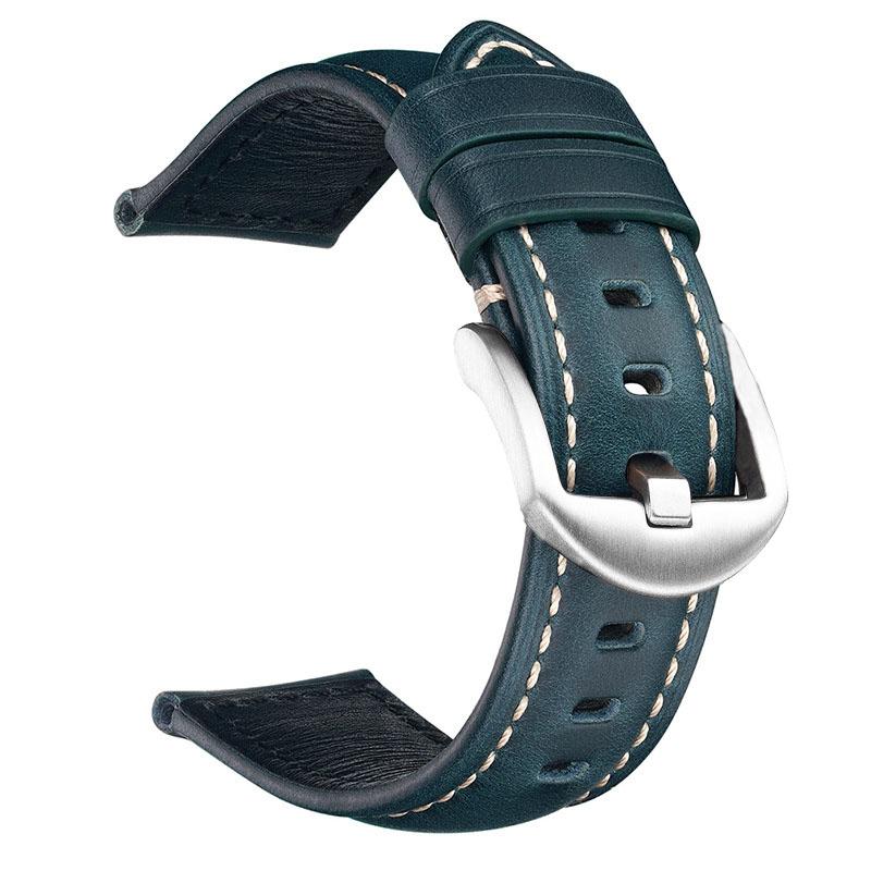 Cowhide Watch Band 18mm 20mm 22mm 24mm 26mm Retro Genuine Leather Watch Strap Quick Release Wrist Bracelet Belt