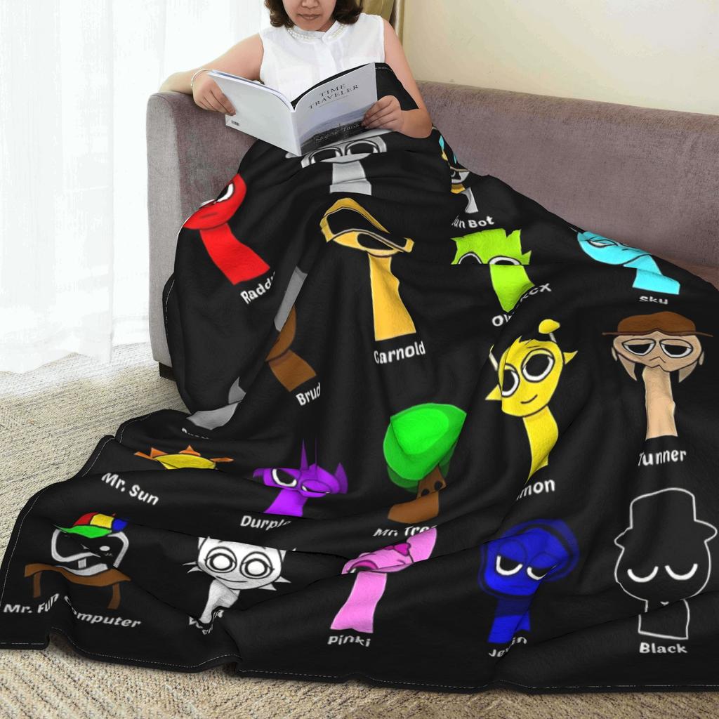 Teplá měkká deka Cestovní Kancelář Všechny mé Sprunki Hra Hračky Deku na přikrytí Flanelové přehoz na postel Pro pohovku Křeslo Pohovka Postel Kryt postele