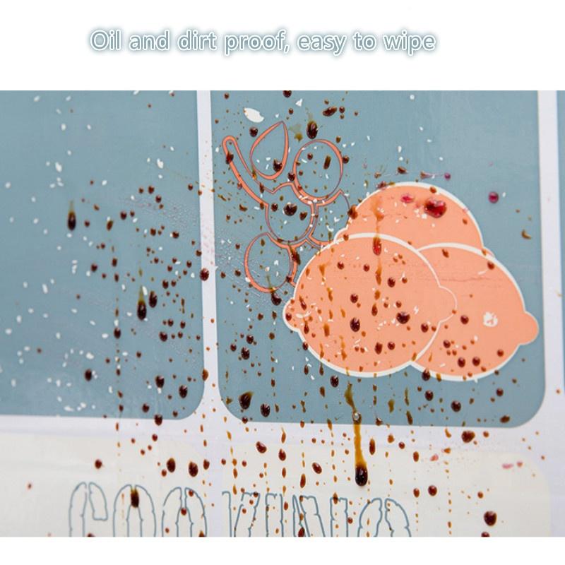 2PCS Kitchen Film Wall Stickers Waterproof and Oil Resistant High Temperature Ceramic Tile Stickers