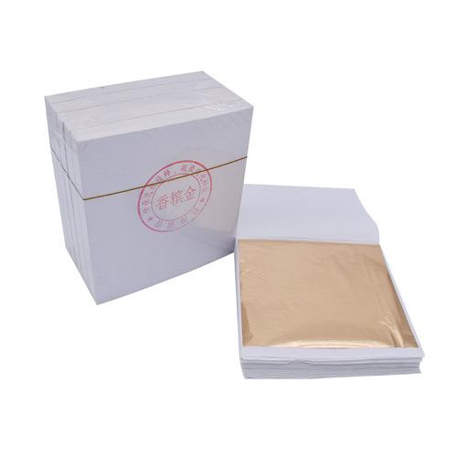 100Pcs Gold Leaf Sheets DIY Nail Gold Leaf Sheets Painting Gold Leaf Paper Resin Decoration Gold-plated Furniture Gold Foil