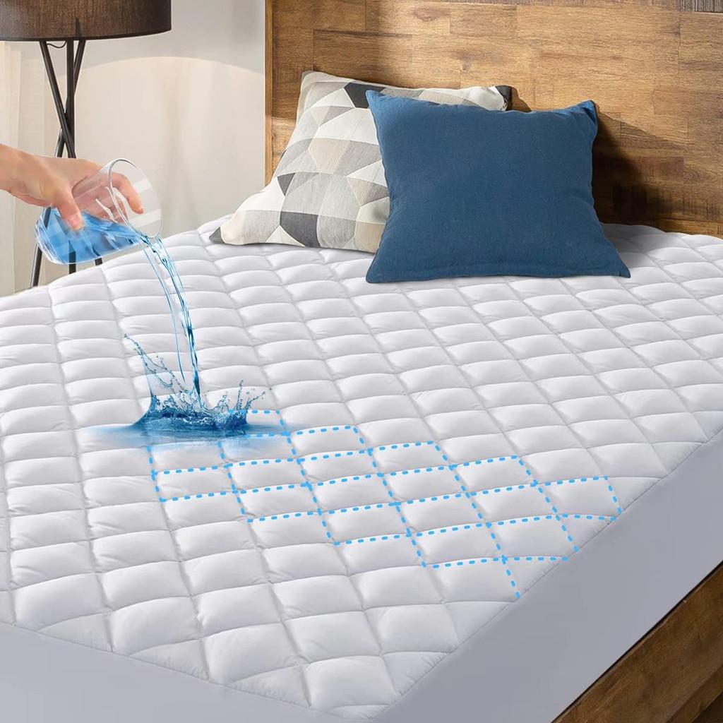 Funda de Cama Impermeable de Algodón con Protector de Colchón Absorbente para Uso Doméstico