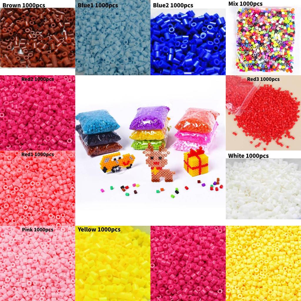 5mm Plastic Beads 1000pc Diy 3d Puzzle Kit For Kids Creative Craft Activity Toy