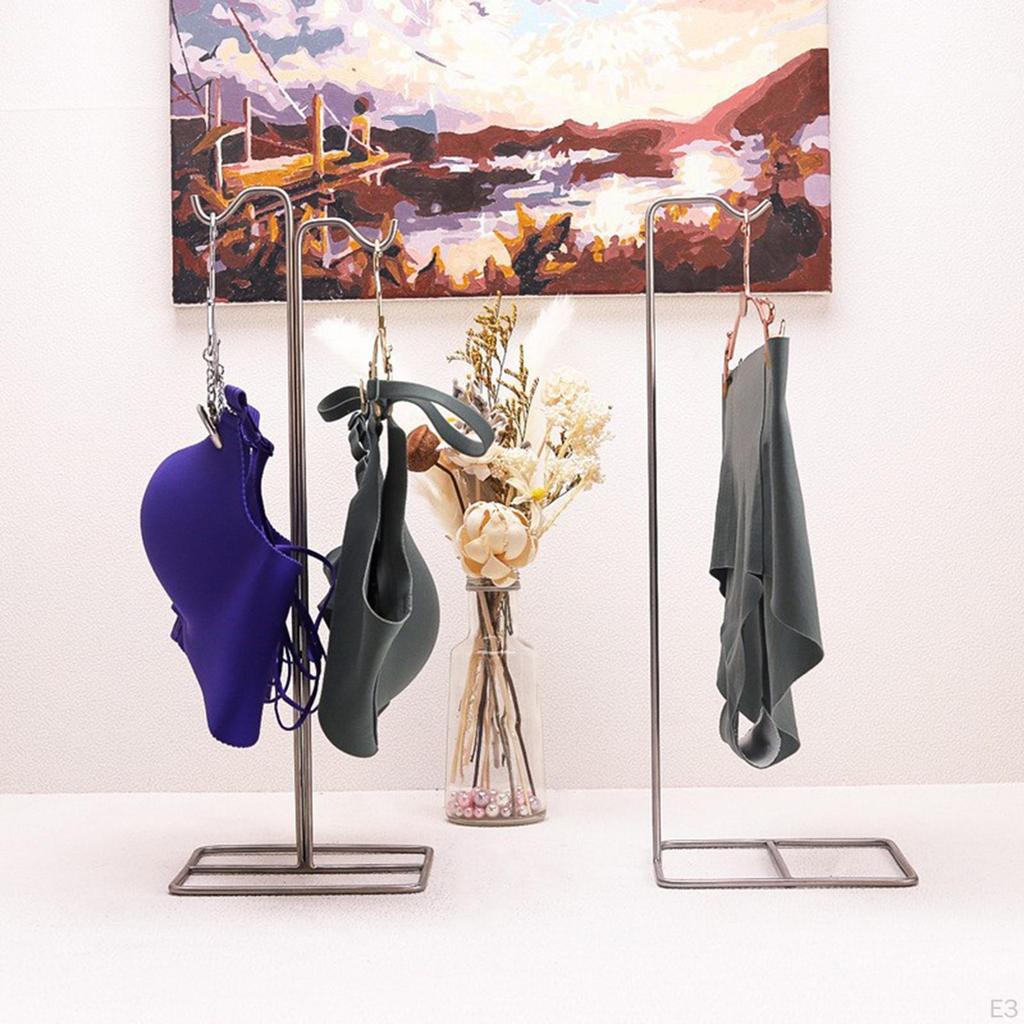Metal Purse Display Stand, Underwear Rack Jewelry Hanger Retail Supplies Countertop Simple Shoulder
