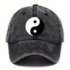 pc Tradition Tai Chi Washed Hats Baseball Hats Hats with Multiple Color Options Adjustable Style DAD Hats Suitable for Outd