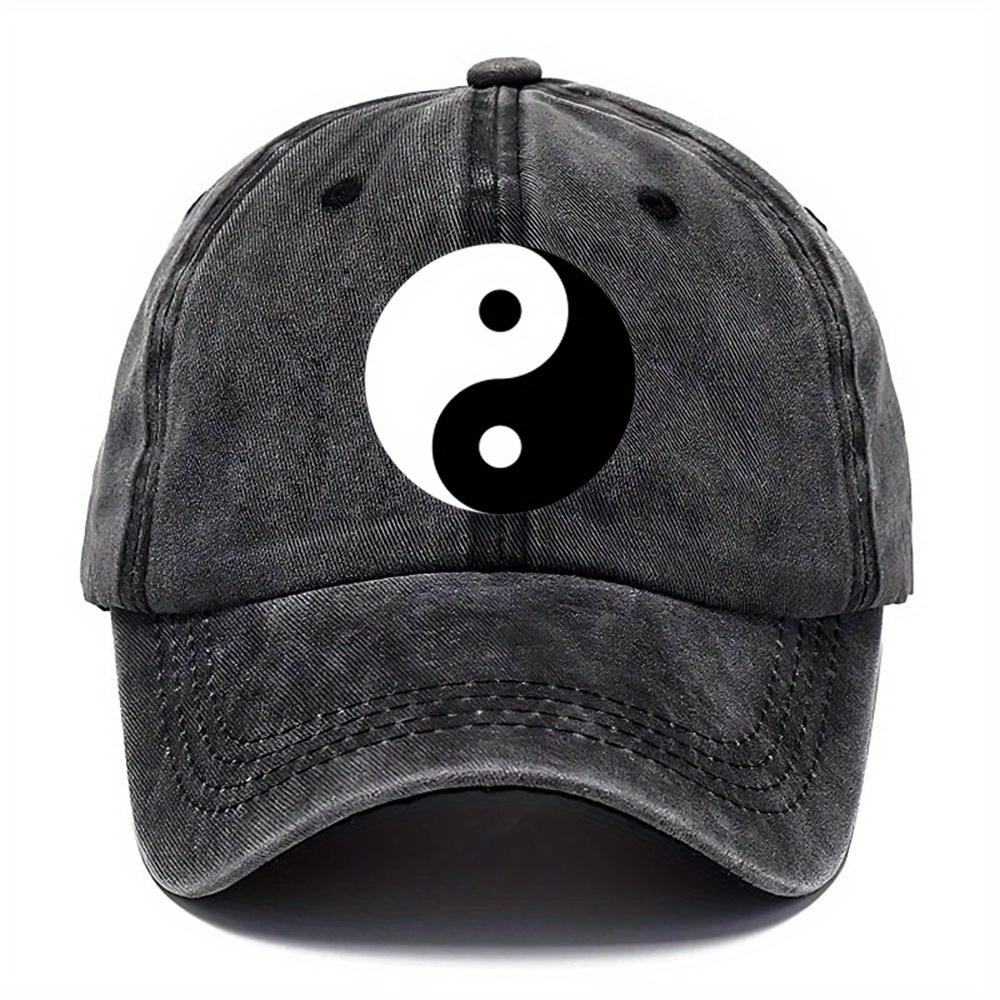 pc Tradition Tai Chi Washed Hats Baseball Hats Hats with Multiple Color Options Adjustable Style DAD Hats Suitable for Outd