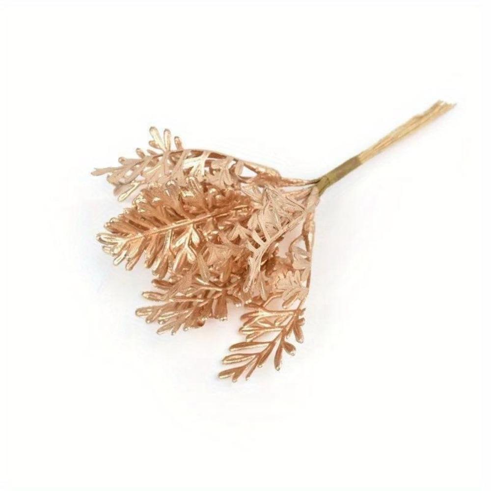 

20 шт./лот праздничные украшения аксессуары сосновая шишка лист DIY подарочная коробка украшение искусственный цветок Golden Leaves