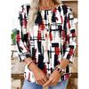 Color Block Striped Crew Neck Long Sleeve T-Shirt Slim Fit Casual Top Daily Wear