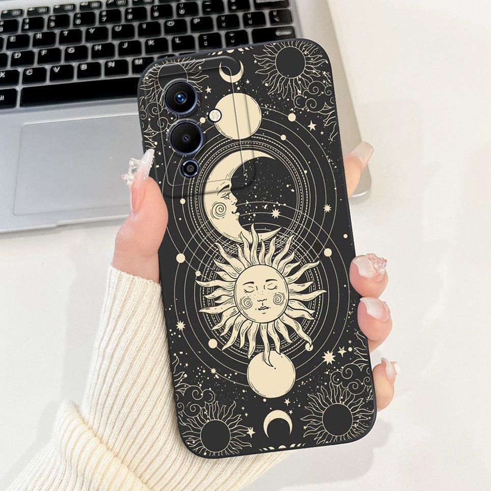 Cartoon Fashion Back Cover For Infinix Note 12 Pro 5G Phone Case Infinix X671B Soft Silicone Dragon Astronaut Black Cat Funda