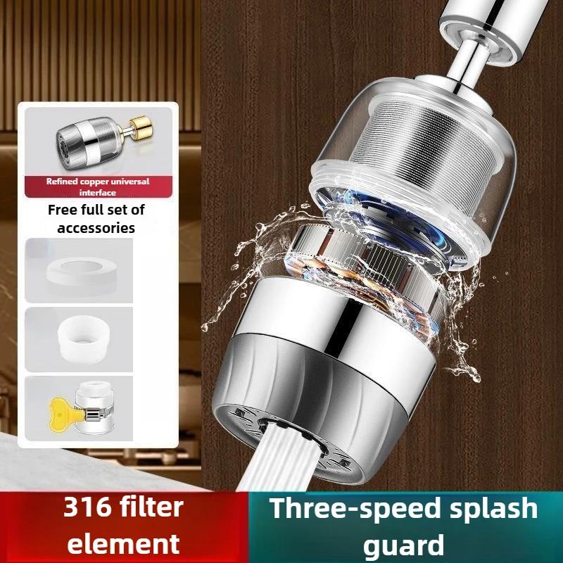 New Universal 360° Rotate Kitchen Faucet Extender Aerator Plastic Splash Filter Kitchen Washbasin Faucet Bubbler Nozzle Aerator
