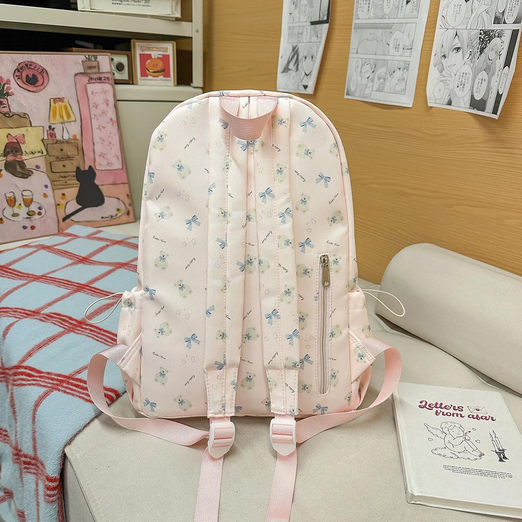 Schoolbag1011 New Schoolbag Female Japanese Ins Wind Small Fresh Literary Versatile Cartoon Print Girl Student Backpack