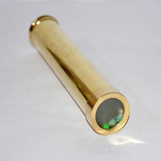 

Античный винтажный морской латунный калейдоскоп Латунная отделка 17,78 см Морской подарок