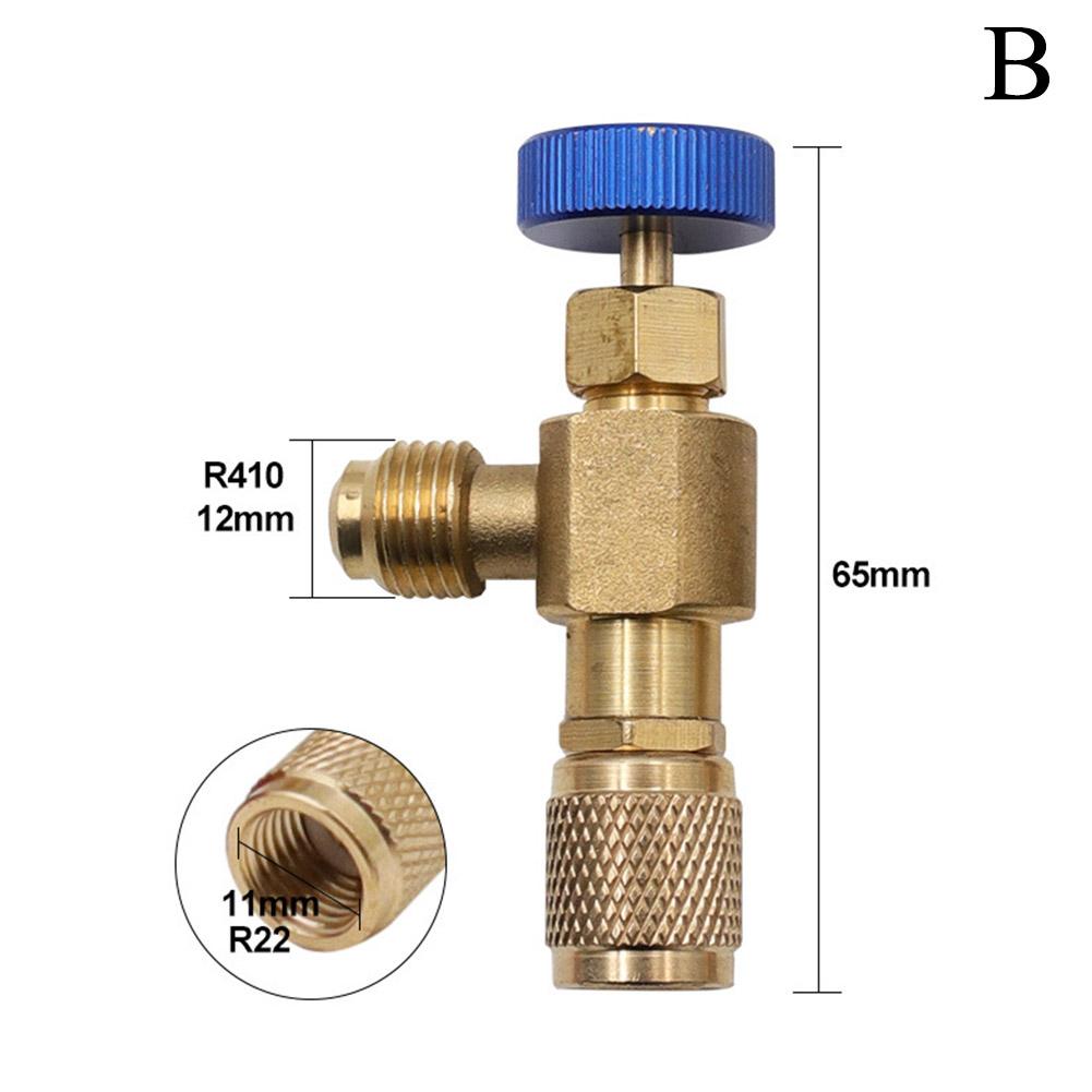 Kälte-Lade-Klimaanlagen-Adapter für R410A R22, 1/4 Zoll Flüssigkeits-Sicherheitsventilschlauch, R22-Adapter, Handwerkzeugteile