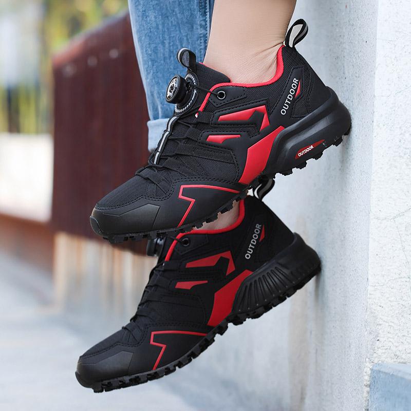 Men Women Cycling Shoes Zapatillas Ciclismo Mtb Bike Riding Shoes Motorcycle Shoes Waterproof Bicycle Shoes Hiking Sneaker Black