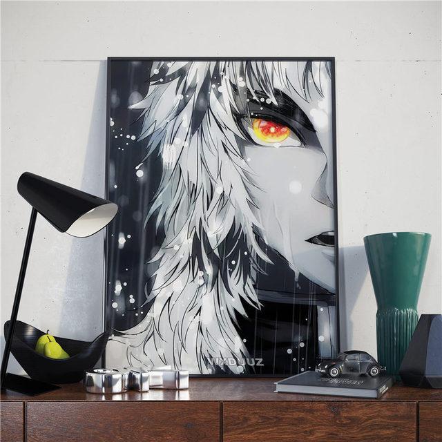 Japanese anime poster, demon killer, family bar, cafe, decorative art painting, interior poster