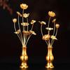 Gilded Artificial Lotus Flowers for Buddhist Altar Offerings