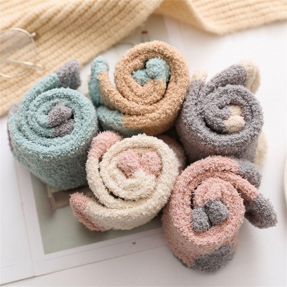 Christmas Gift Plush Sleep Bed Sock Thickening Soft Coral Velvet Socks Cashmere Sox