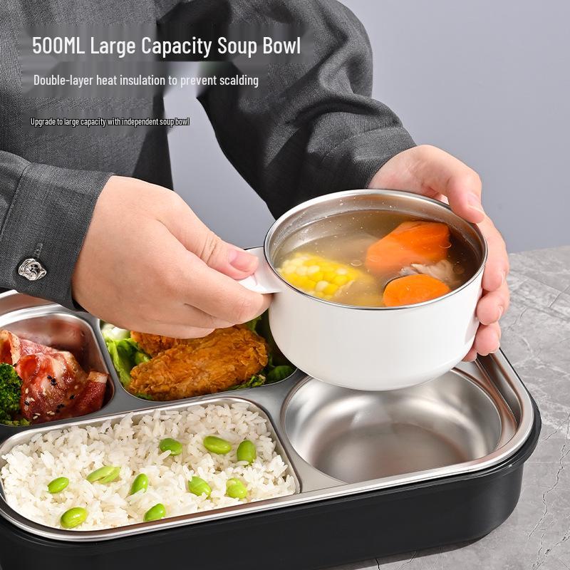 304 Stainless Steel Lunch Box for Adults, Large Capacity Bento with Heat Preservation, Student Meal Container, New Model