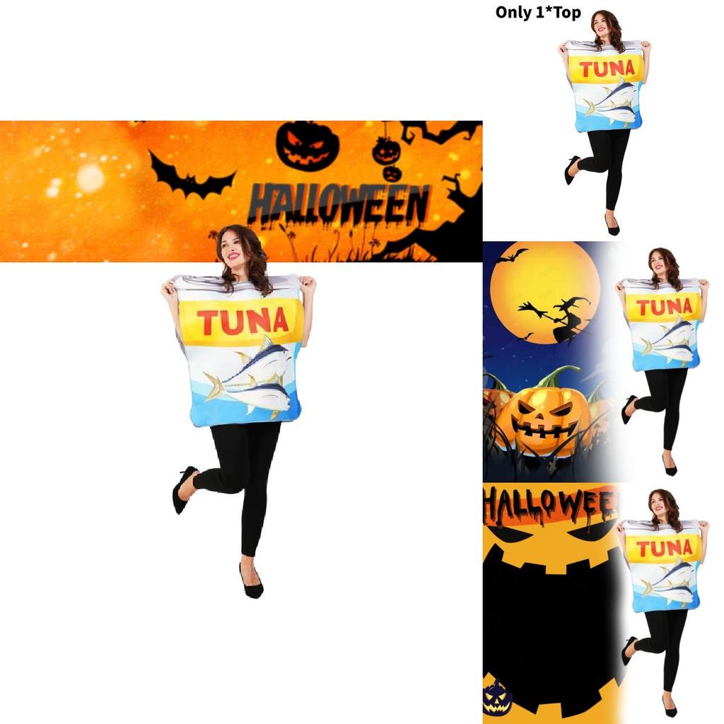 Seaside Tinned Tuna Halloween Costumes For Adults Cosplay Funny Stage Performance With Polyester Fabric