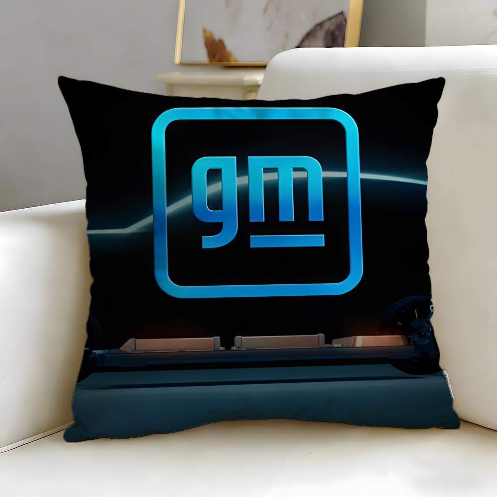 classic car brand General Motors Cushion Cover Soft & Easy-Wash Pillow Case – Versatile for Couch, Bed, Travel and Office
