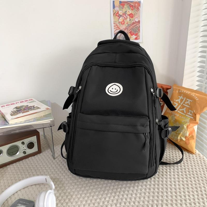 

Versatile student schoolbag female, Versatile high school junior high school student backpack large capacity backpack чорний