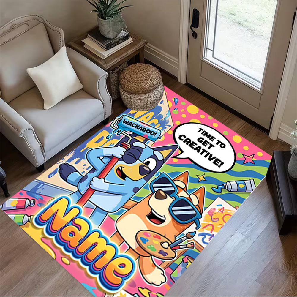 Halloween Trick Treat Customize Text Floor Mat Perfect for Game Room Outdoor Bedrooms Entryway Anti-slip Rug Office Home Decor