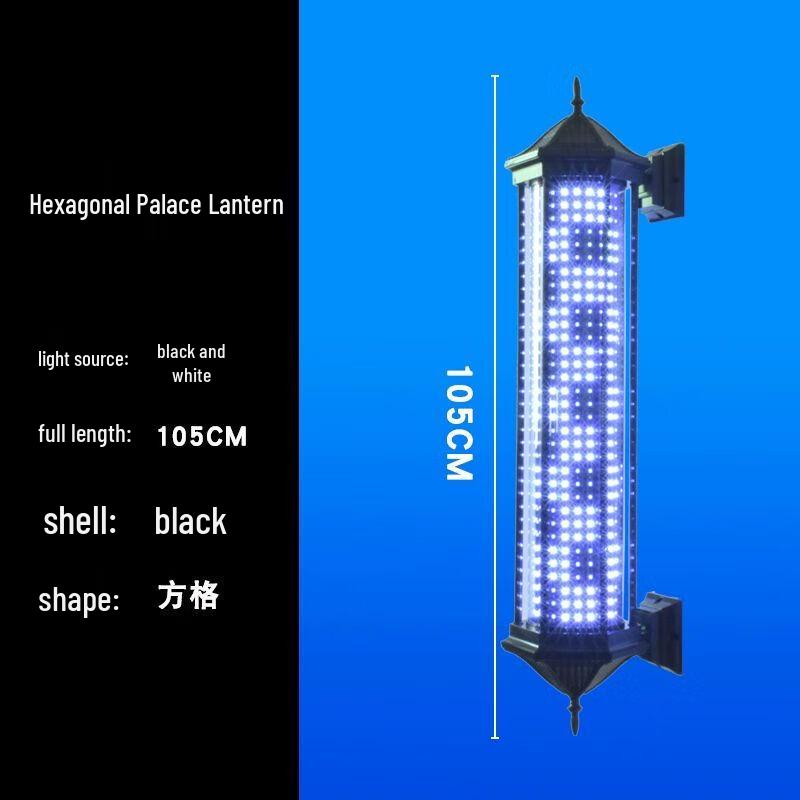 Retro LED frisörstolpe Roterande skyltlampa