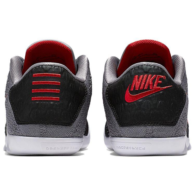 Nike Kobe 11 Elite Low Tinker Muse Men Sneakers Black Cool-Grey Black-University-Red 822675-060