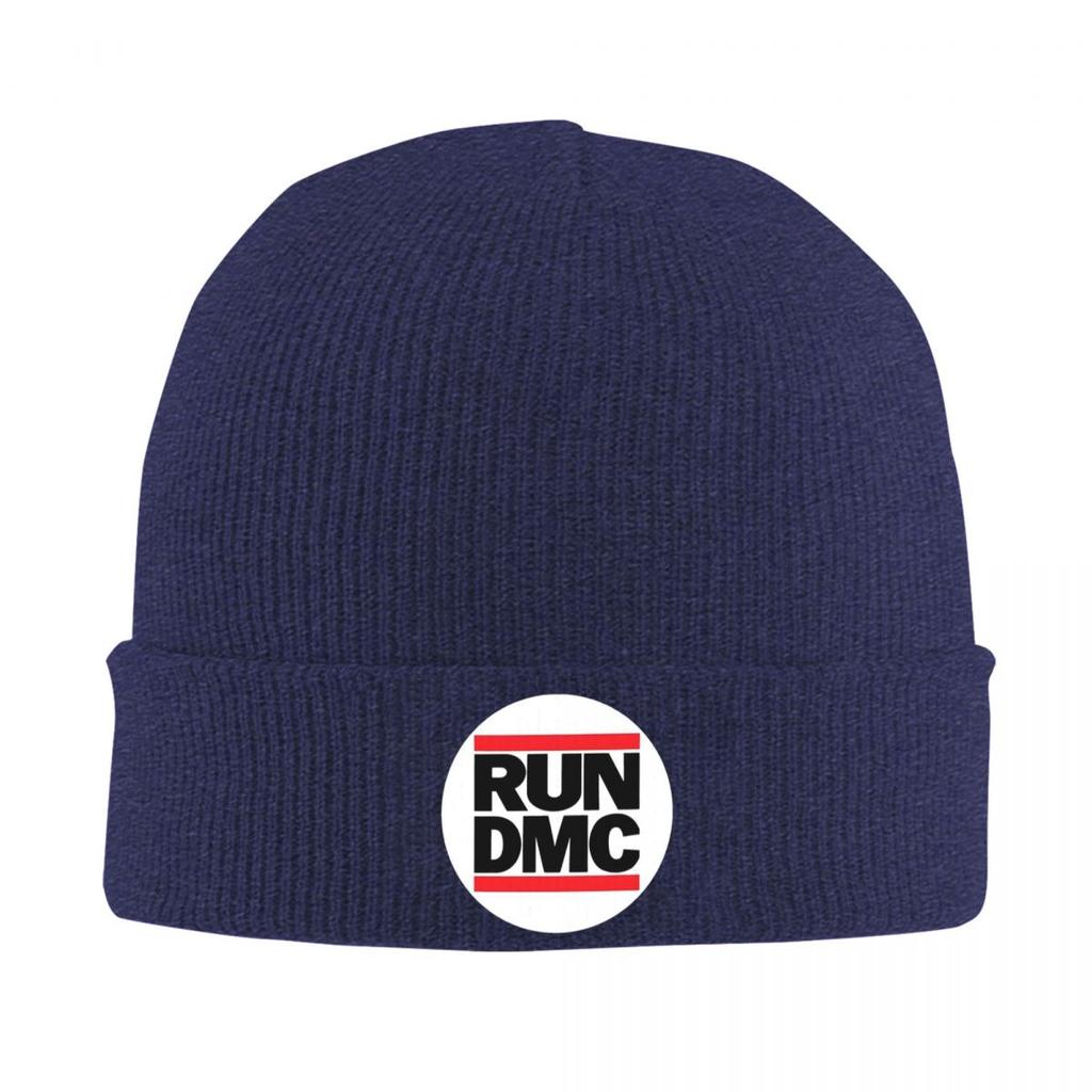Run DMC Logo Warm Knitted Cap Winter Knit Bonnet Hat Skullies Beanies Hip Hop Caps for Unisex